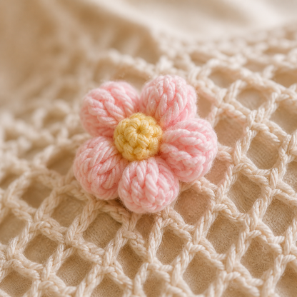 Sand Bloom Tote – Handmade Crochet Floral Bag