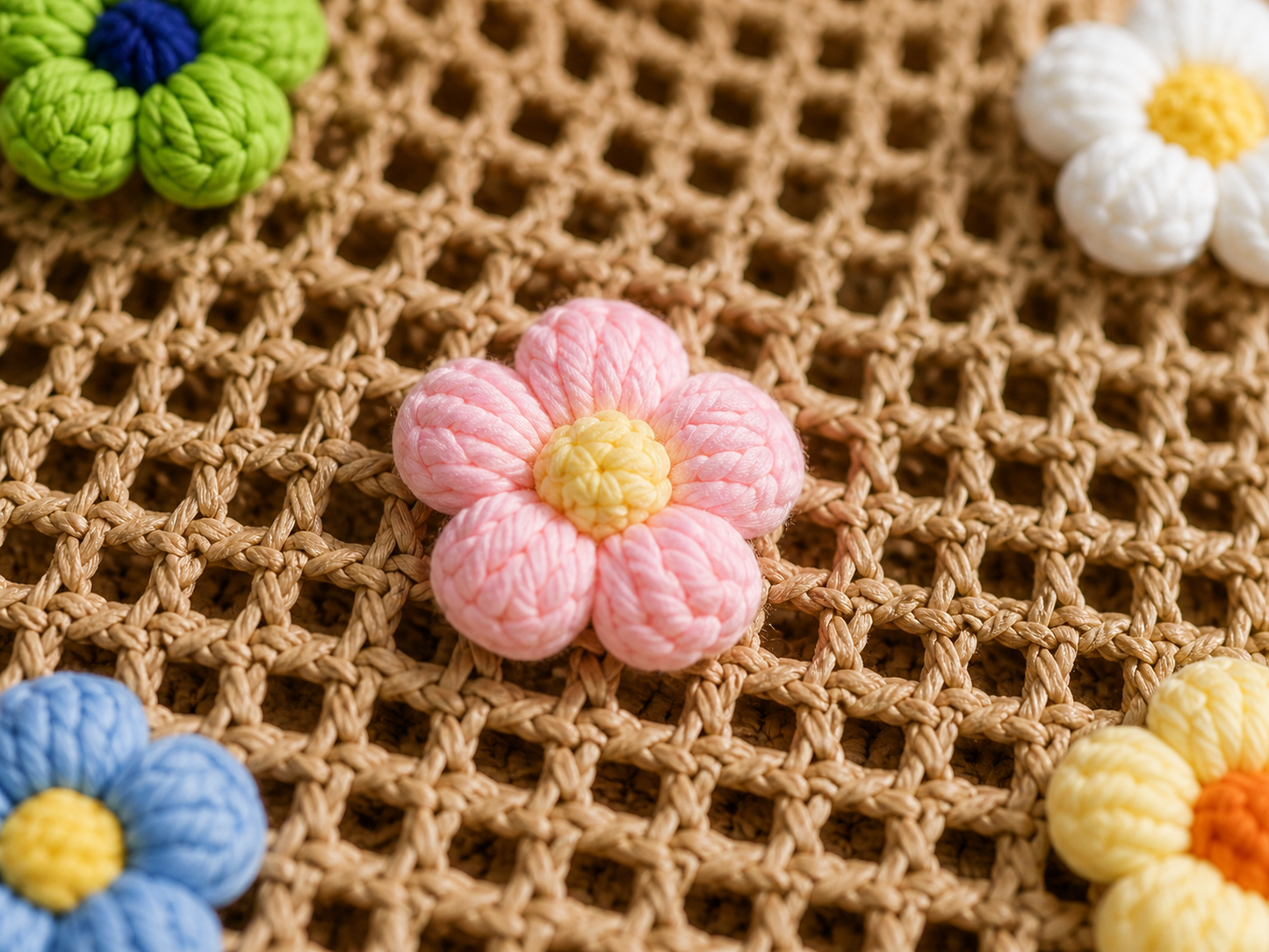 Driftwood Bloom Tote – Handmade Crochet Floral Bag
